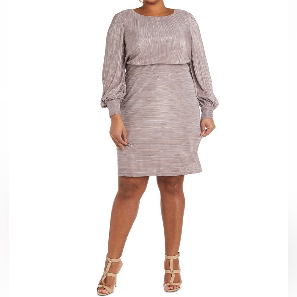 Nightway Plus Size Metallic Dress